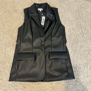Steve Madden leather blazer vest